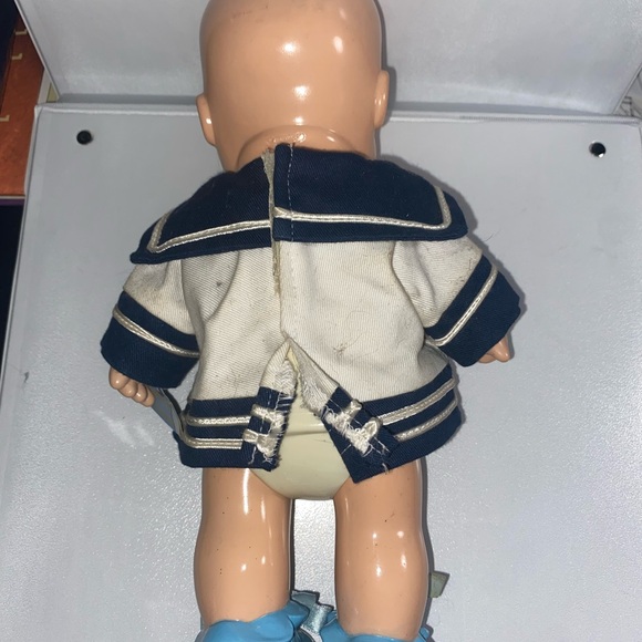 Vintage 1986 Horsman HEbee 11” Sailor Doll No Hat - Picture 10 of 10